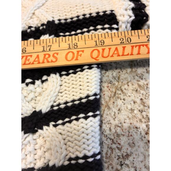 Sezane Sean Cardigan Knitted White And Navy Size XSmall - Picture 9 of 9